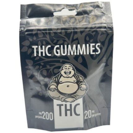 Laughing Buddha THC Gummies – Delicious Weed Gummies with 200mg THC per bag, perfect for a discreet and uplifting cannabis experience.
