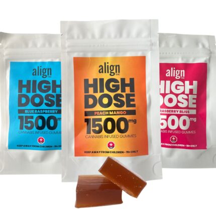 Align THC 1500mg Gummies - Potent High Dose Edibles with 750mg per gummy